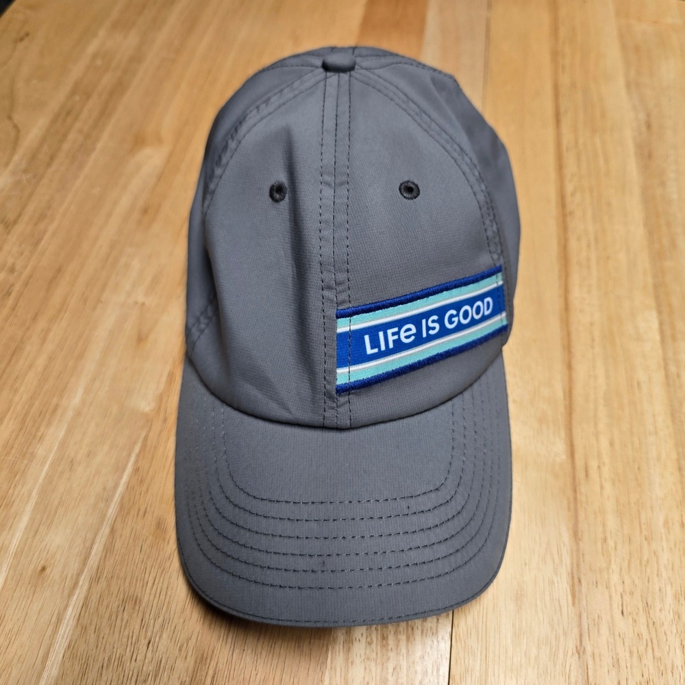 Life is Good Positive Lifestyle Baseball Cap Unisex OSFM Gray Performance Hat
